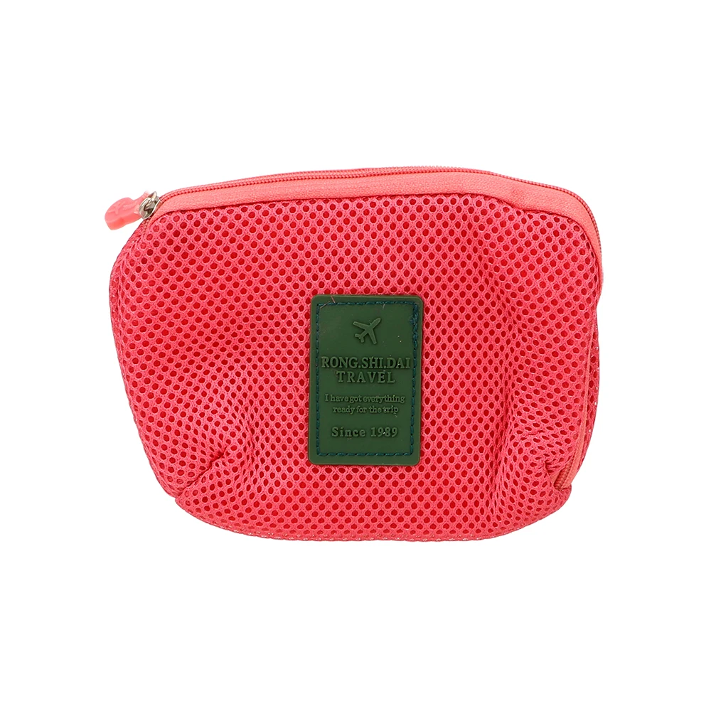 Red S HOOMIN аккуратный цифровой USB зарядный кабель сумка противоударный чехол для наушников сумка-Органайзер дорожная сумка косметичка для макияжа сумка для хранения косметики - Цвет: Red S