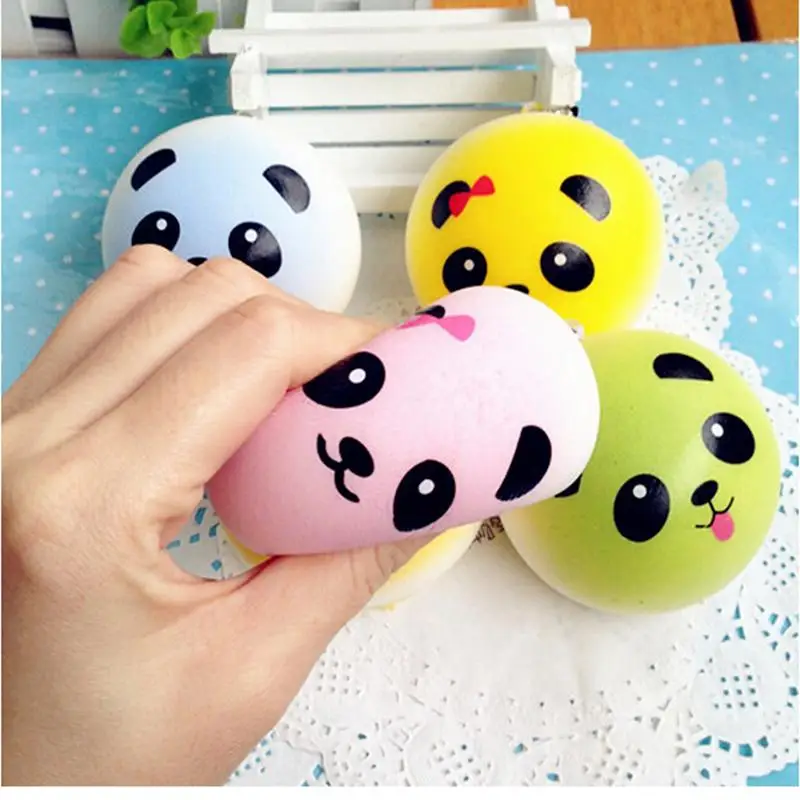 

1Pc Cartoon Panda Squishy Buns Bread Pendants Toys Cute Kitchen Toys Simulation Model Gifts