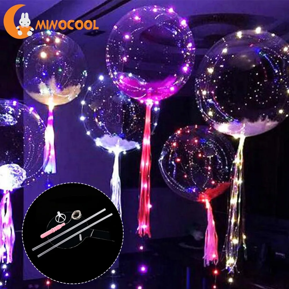 Сияющий воздушный шар игрушки 18 дюймов струнный прозрачный светильник для детей