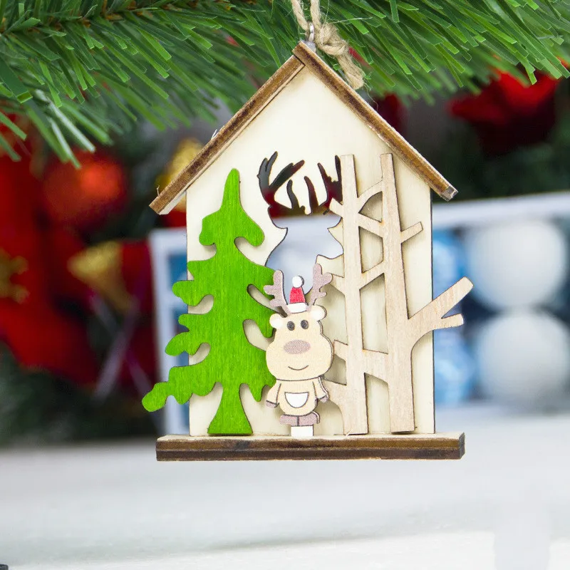 ZOTOONE творческий дом рождественские деревянные подвески Xmas елочные украшения DIY