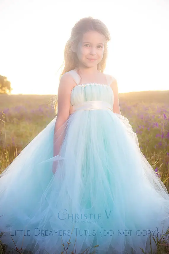 Candy Color Girls Pink Long Tutu Dress Kids Fluffy Tulle Princess Wedding Dresses with Satin Bow Waist Children Party Tutus 1Pcs | Детская