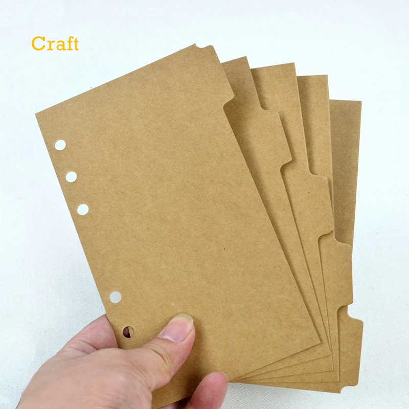 Craft Harphia 3 цвета делитель ремесло отдельные страницы белый простой, но хорошо подходит для 6 отверстий вкладыш тетрадь план планировщик персональный органайзер - Цвет: Craft