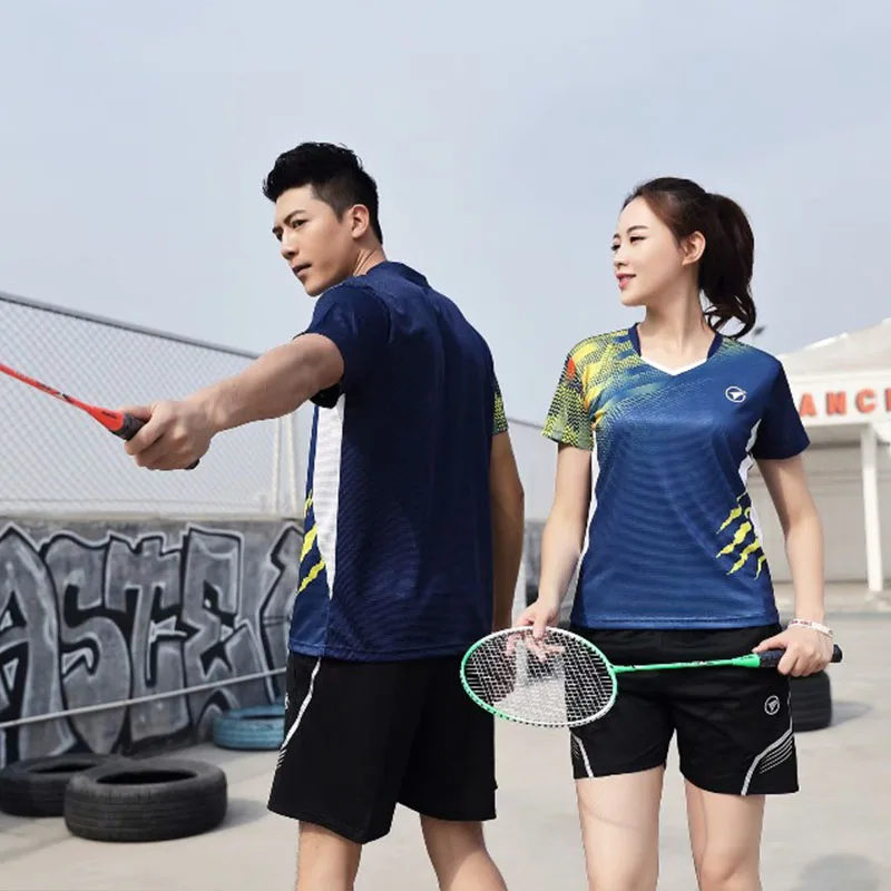 Быстросохнущая дышащая Спортивная одежда для бадминтона женская и мужская