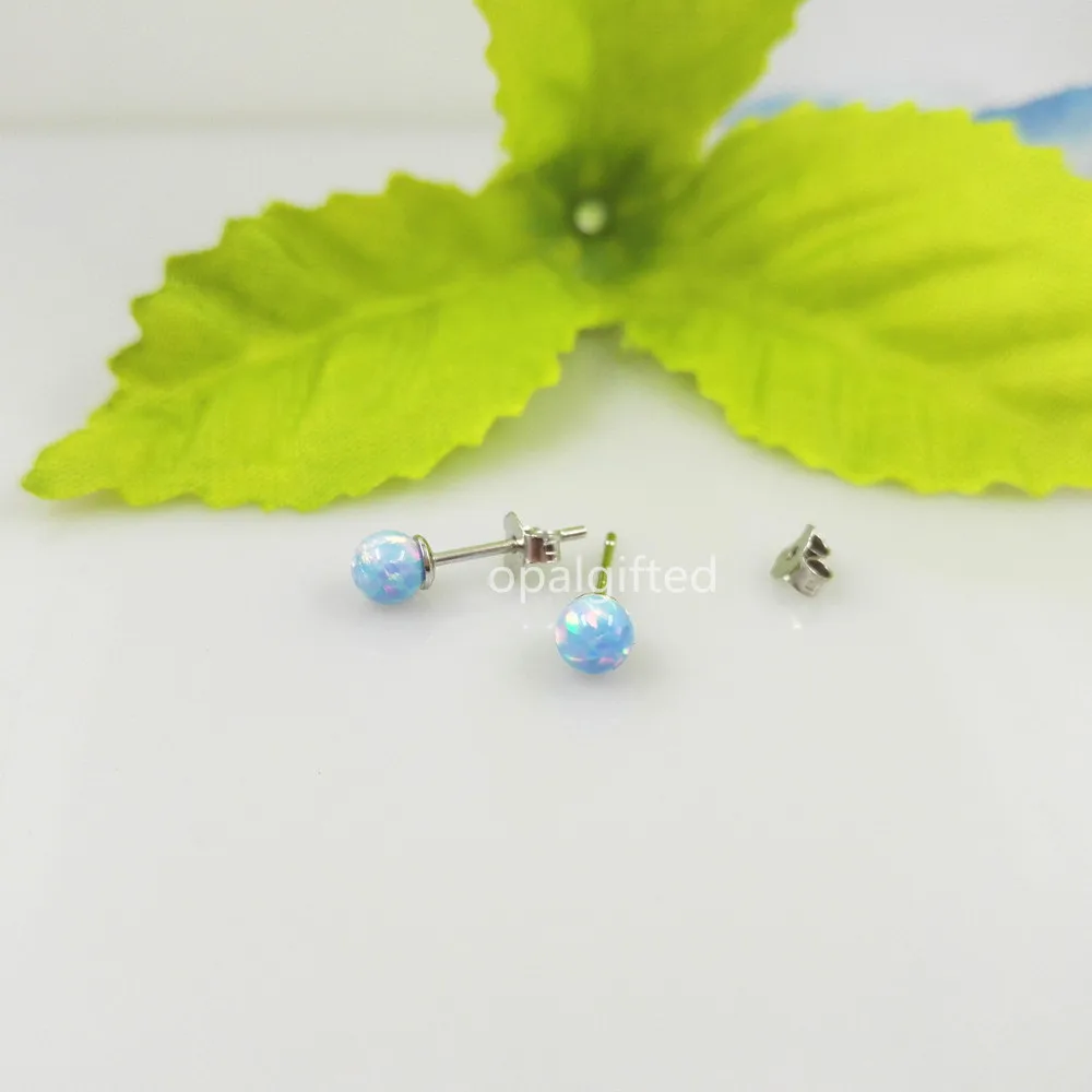 Женские серьги с опалом 1 цвет 4 мм|beads stud earrings|fashion earringsstud earrings |