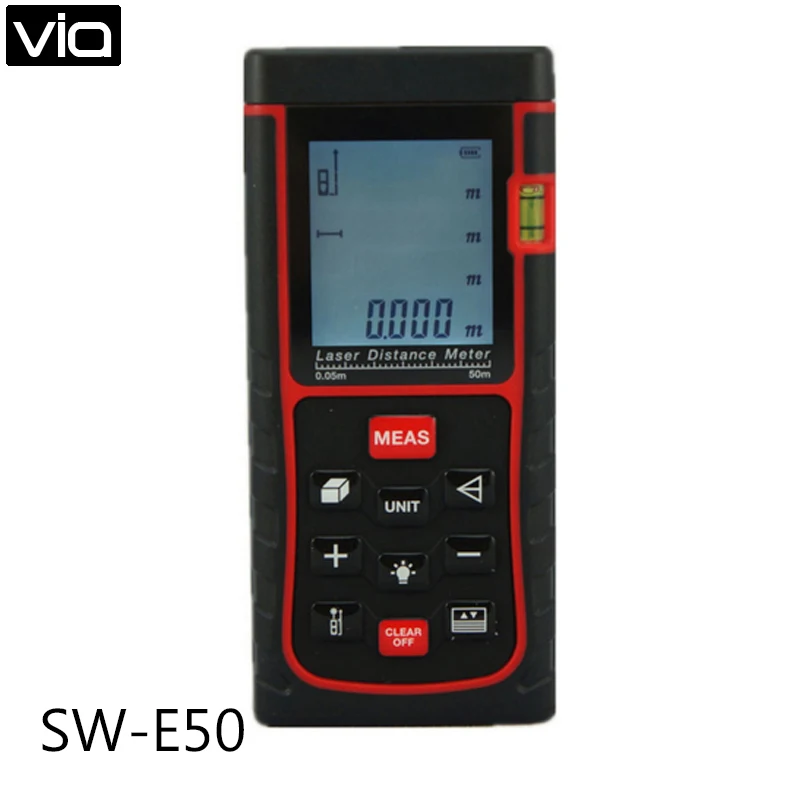 SW E50 Бесплатная доставка цифровой Ручной лазерный дальномер 50 МД дальномер|measurement