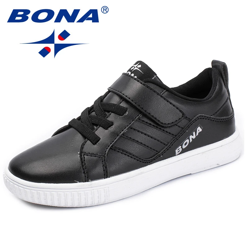 BONA New Fashion Style Children Casual Shoes Synthetic Girls Flats Hook &amp Loop Boys Loafers Outdoor Sneakers Free Shipping | Детская