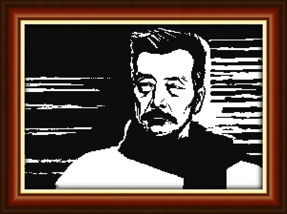 Lu Xun декор в стиле китайской знаменитости рассчитан на печать холсте DMC наборы для