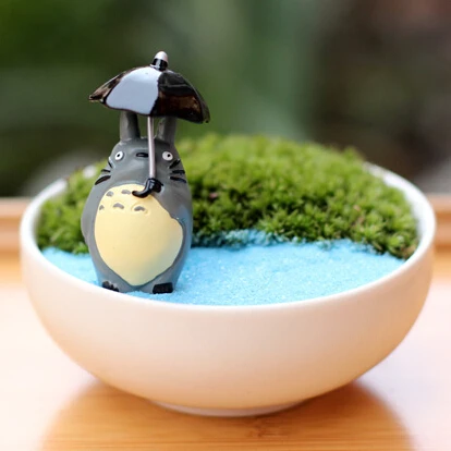 МИЛЫЙ Тоторо с зонтиком Сказочный Сад Миниатюрные Мини гномы моховые террариумы