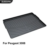 quees custom fit cargo liner boot tray trunk mat for peugeot 3008 mk1 mk2 2009 2010 2011 2012 2013 2014 2015 2016 2017 2018