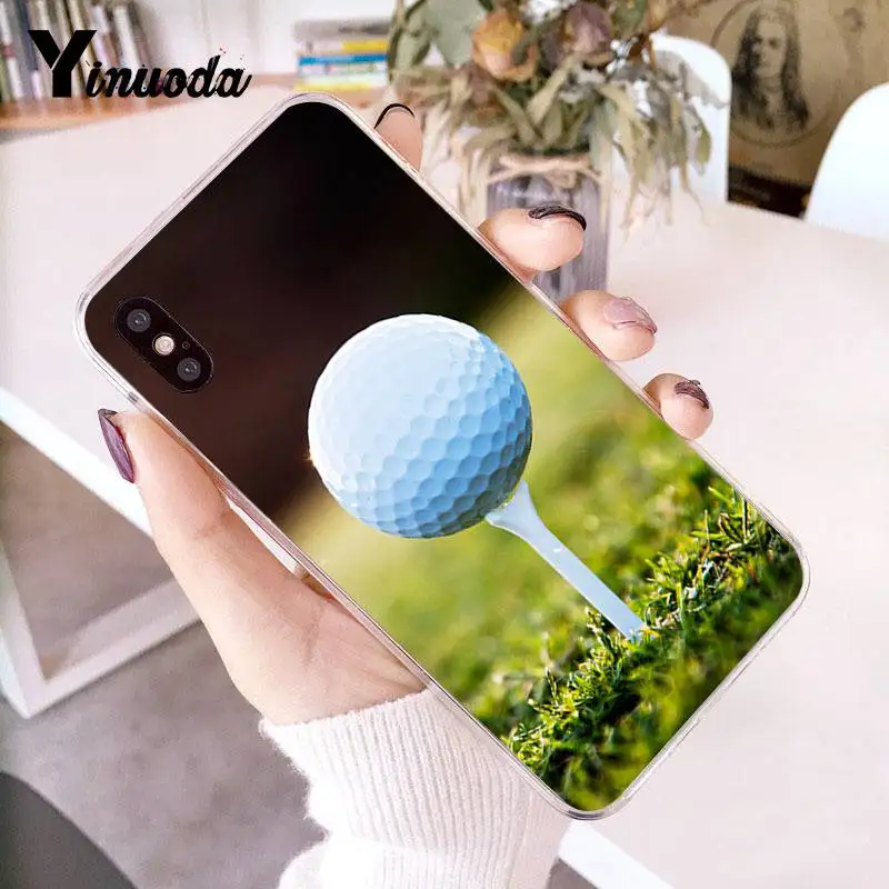 Чехол Yinuoda для iPhone 7 6 X спортивный чехол гольфа Прозрачный телефона 8 6S Plus 5 5S SE XR XS
