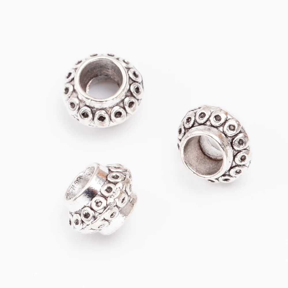 

YEPENGFEI 10 шт. бисер вроссыпь тибетские серебряные бусины ювелирные изделия набор бусин из сплава браслет Chamilia DIY js2104