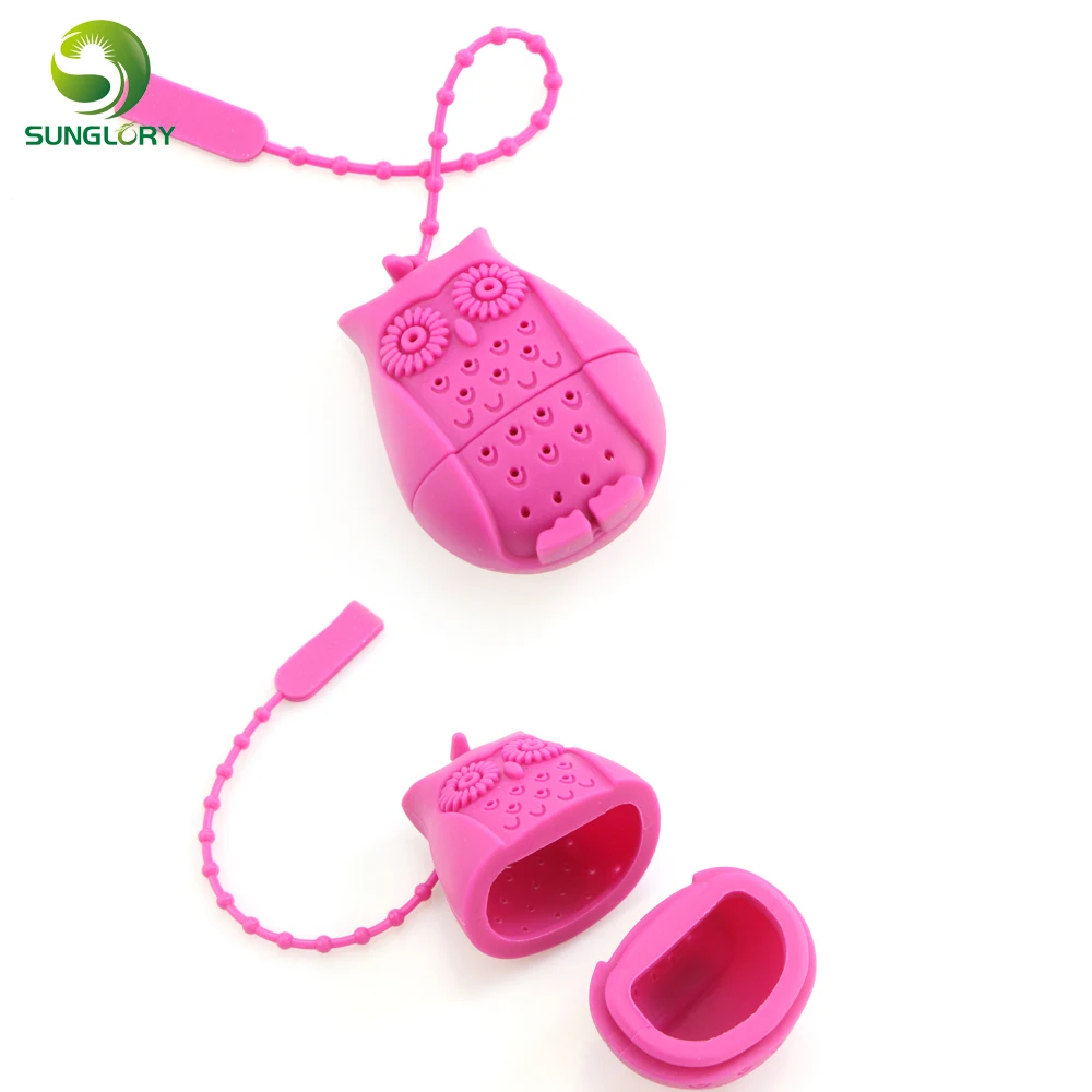 Милый силиконовый фильтр для заварки чая с изображением совы диффузор