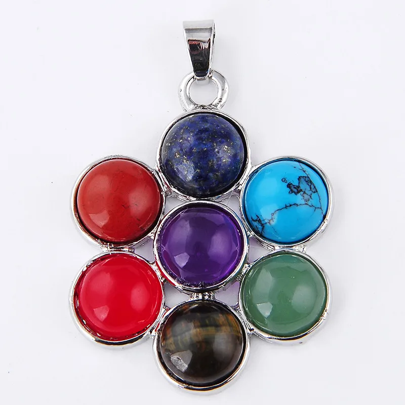 7 Чакра натуральный драгоценный камень подвески рейки исцеления Шарм ювелирные