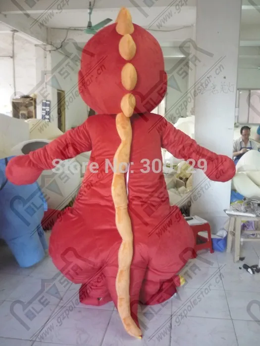 Желтый живот красный маскарадный костюм дракона мультфильм костюмы динозавров |