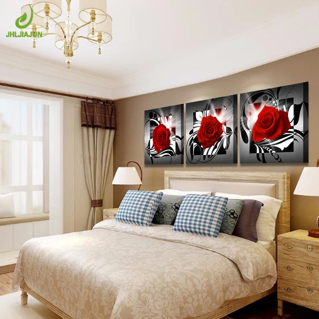 Модульные картины с розами и принтом на холсте кухонный плакат цветочным стене