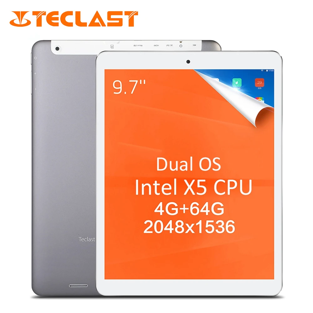 Планшетный ПК Teclast X98 PLUS II 9 7 дюймов ips retina Экран Win 10 + Android 5 1 Intel Cherry Trail X5 Z8350 4 ядра ГБ