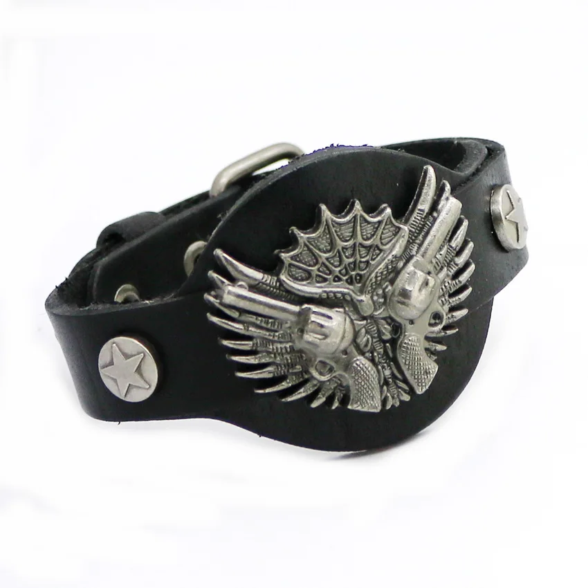 Модные ювелирные изделия Сплав пистолет мужской браслет Высокое качество Ретро