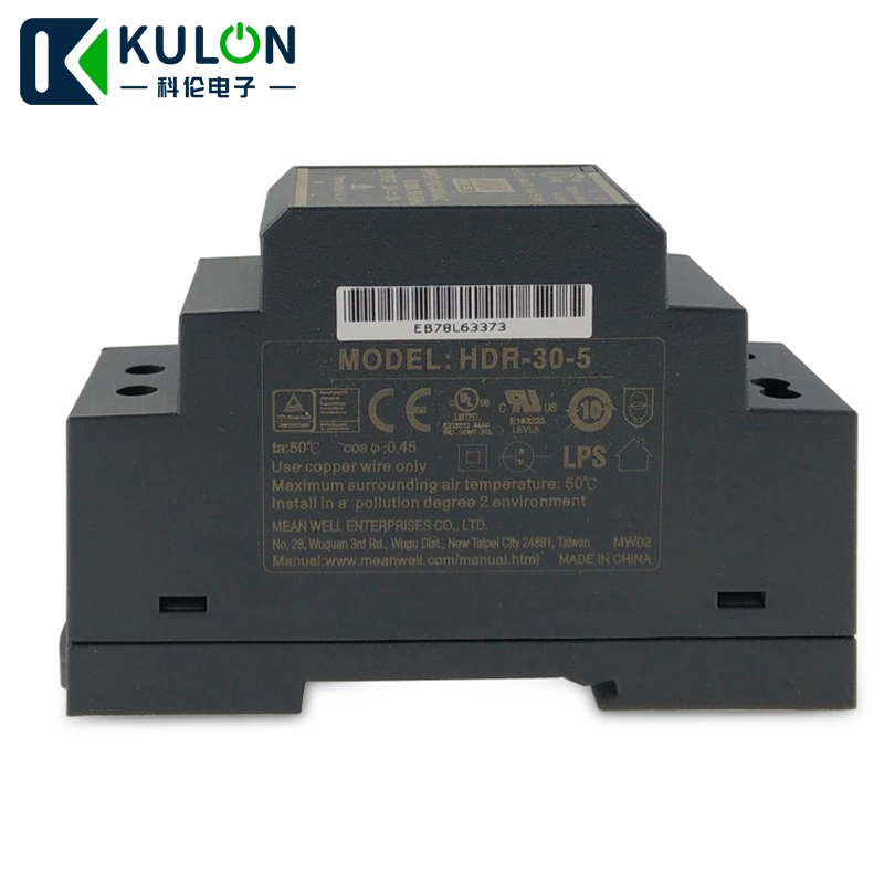 Оригинальный бренд MEAN WELL представляет HDR 30 5 3A 5V 15 Ватт meanwell ступенчатая форма DIN Rail