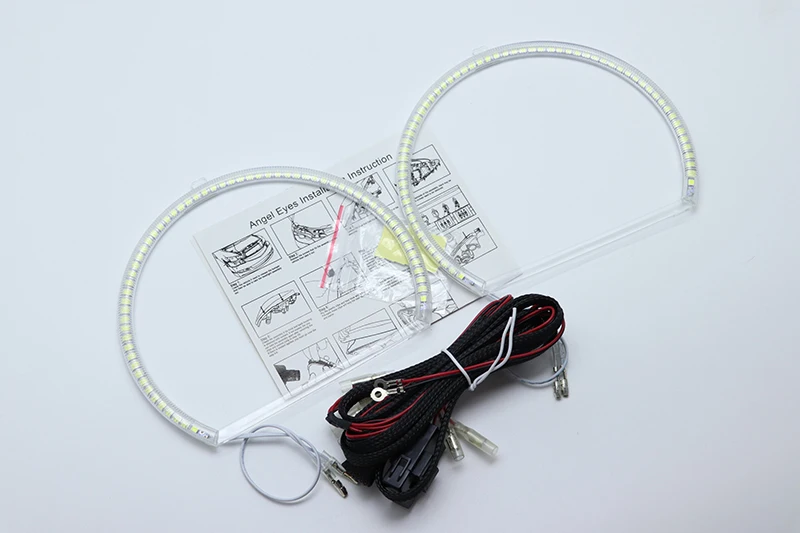 Для Audi A4 S4 RS4 2005 2006 2007 2008 2009 ультра яркий SMD белый светодиодный ангельские глазки 2600LM 12V halo Кольцо Комплект дневной ходовой светильник