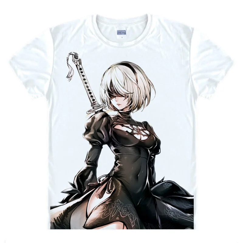Футболка Coolprint с рисунком аниме Nier Automata NieR футболки разных стилей коротким