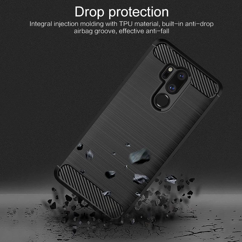 Для LG G7 ThinQ Чехол для мобильного телефона из матового углеродного волокна силиконовый защитный чехол для LG G7 мягкий чехол
