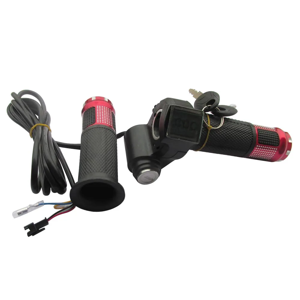 12 V/24 V/36 V/48 V/60 V/72 V, фара для электровелосипеда в дроссельной заслонки с питанием от аккумулятора ЖК-дисплей дисплей переключатель рукоятки руля для мотоцикла или электровелосипеда скутера/мотоцикла или электровелосипеда