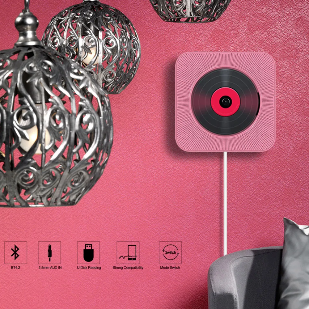 Портативный настенный музыкальный проигрыватель bluetooth колонки Домашнее аудио с