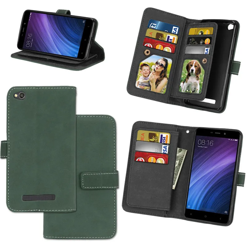ArmyGreen Для Coque Xiaomi redmi 6A 6 чехол Роскошный Матовый кожаный бумажник подставка флип-чехлы для телефонов на Xiaomi redmi 6A 6 A чехол Капа - Цвет: ArmyGreen