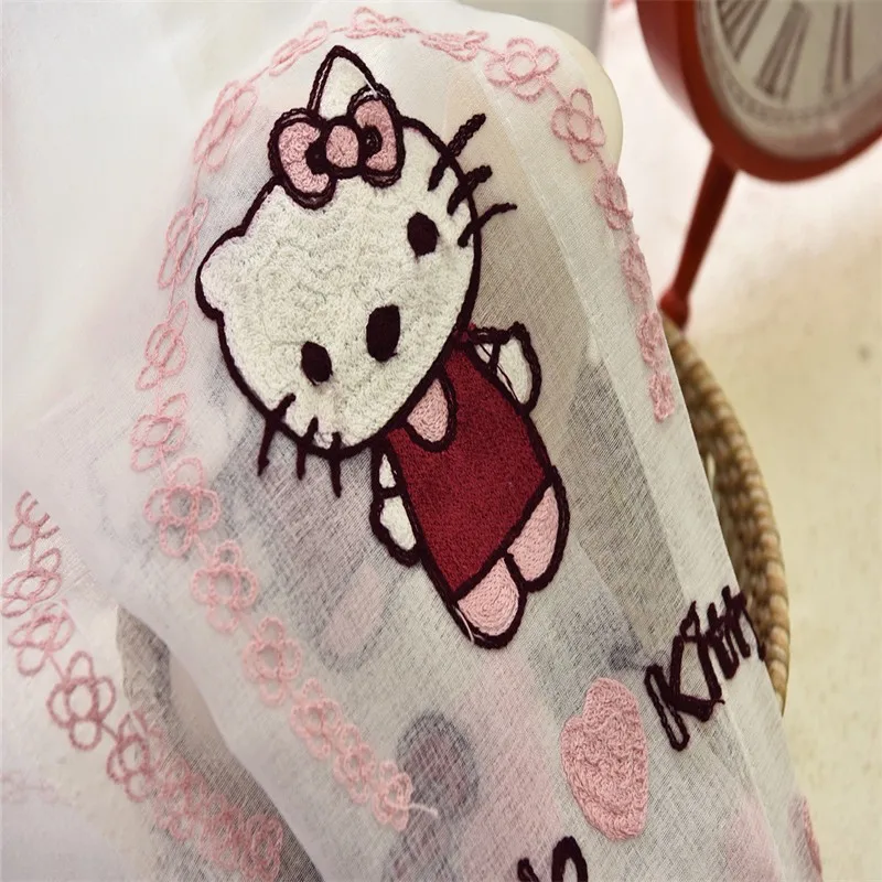 Корейская Роскошная принцесса комната кошка Hellokitty мультфильм розовый девочка дети спальня шторы для гостиной Милая Штора на заказ
