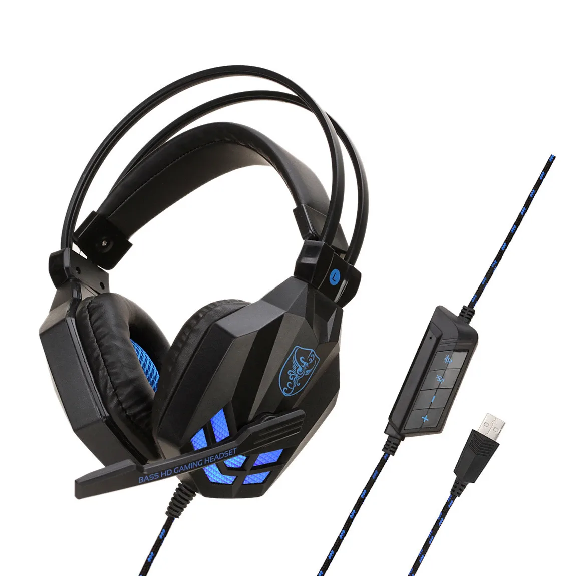 SOYTO SY850 USB игровая гарнитура для PS4 ПК 7 1 объемный звук шумоподавление Накладные