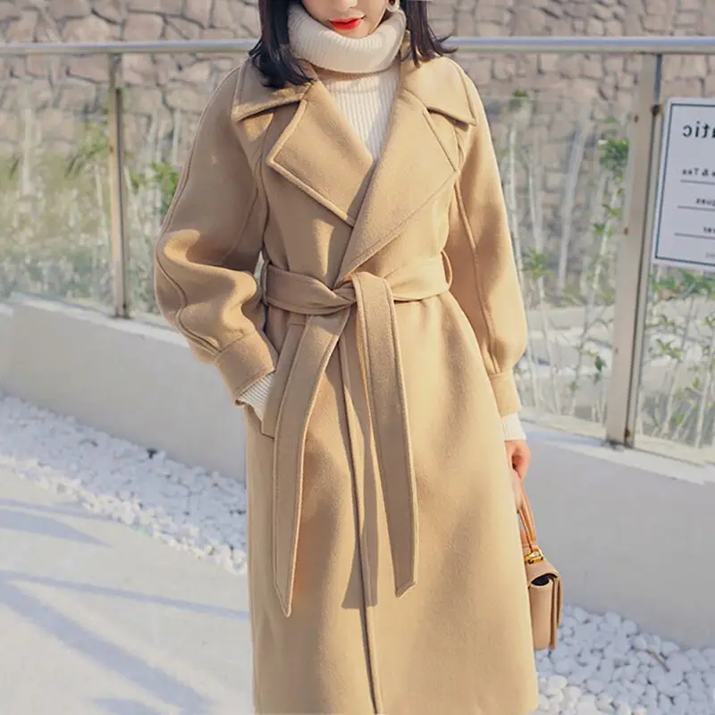 Зимнее пальто для женщин модные повседневные винтажные однотонные куртки с