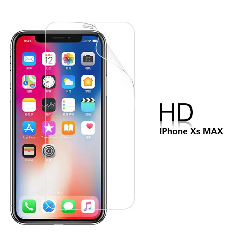 ЖК HD Прозрачная защитная глянцевая пленка для Iphone XR XS MAX с защитой от отпечатков