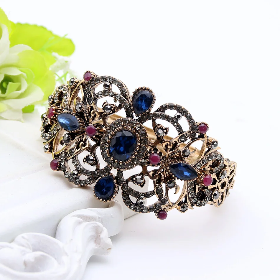 Женский винтажный браслет SUNSPICE MS morocco Браслет-манжета со стразами в этническом