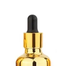 5/10ml15ml20ml30ml50ml100ml Золотая стеклянная бутылка эфирного масла, сывороточная капельница для глаз, пипетка, насос для лосьона/спрей косметические флаконы - Цвет: Black Dropper