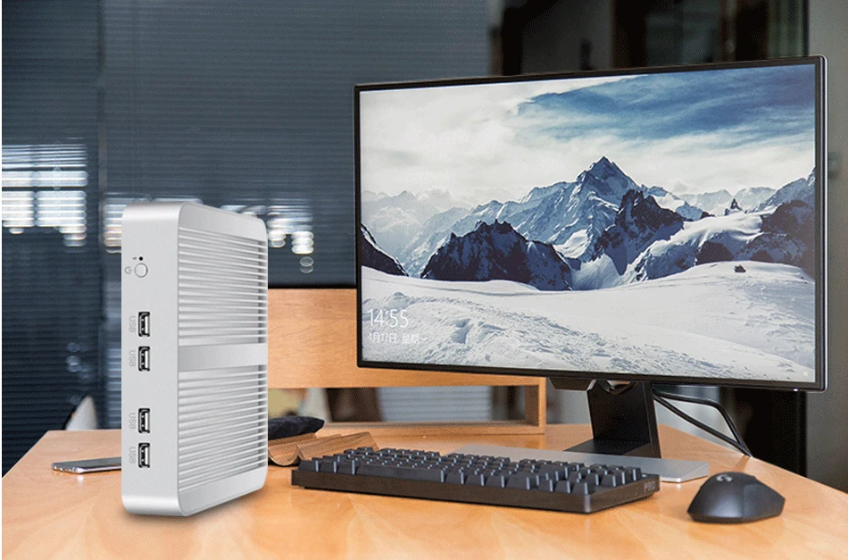 XCY X26W Мини ПК i7-5500U Windows 10 HTPC 8xusb HDMI VGA Wi-Fi Gigabit Ethernet 3g/4 аппарат не привязан к оператору сотовой связи без вентилятора, настольный микрокопьютер