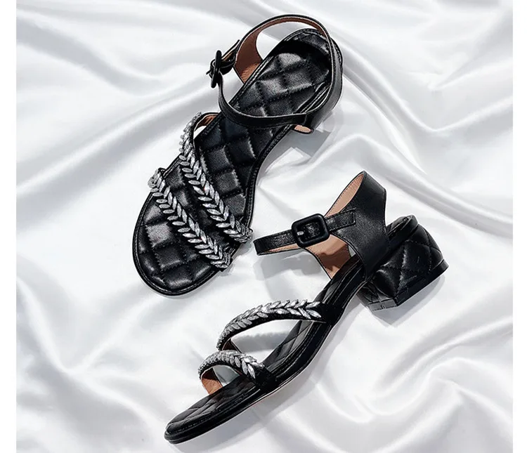 Женские босоножки из натуральной кожи высокого качества летние брендовые со