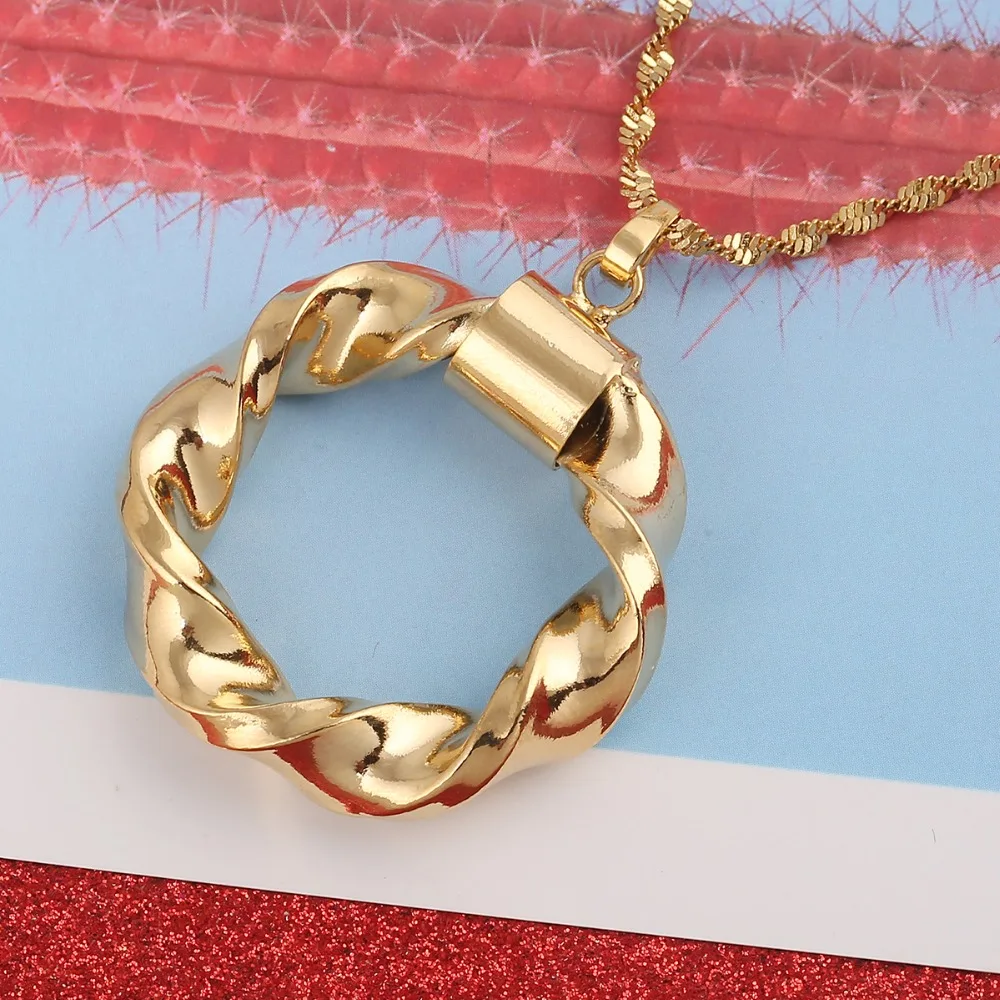 Dubai Gold Ethiopian Pendant Necklace African Color Jewellery for Israel Sudan Arab Middle East Women | Украшения и аксессуары