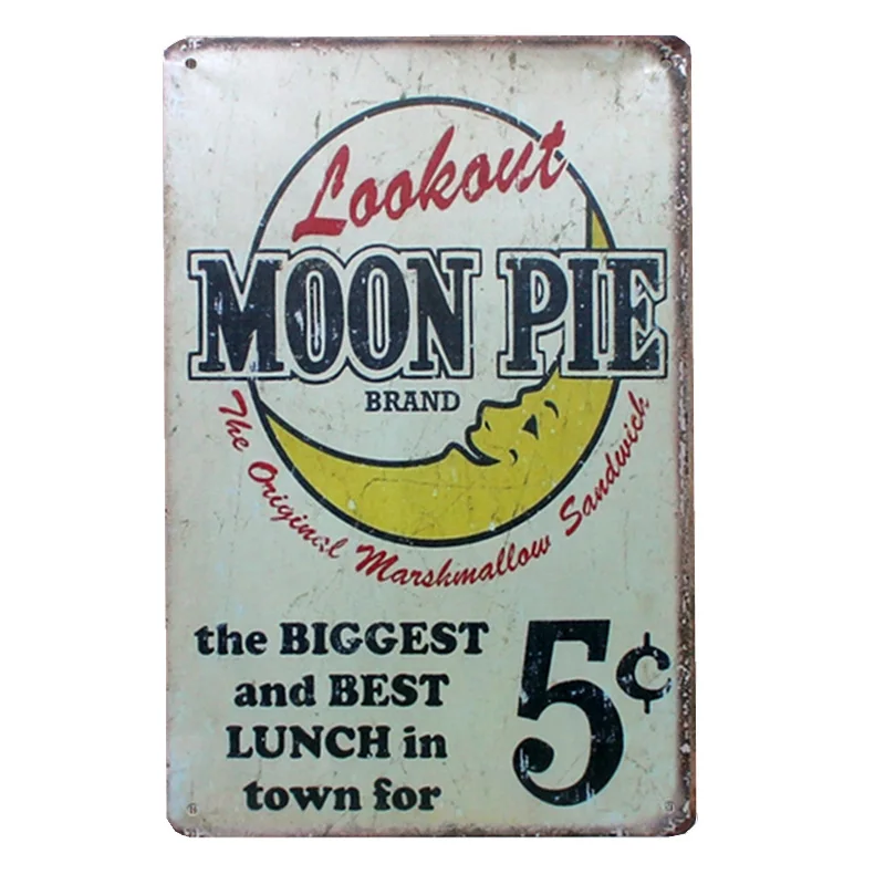 Самый большой и лучший обед Луна пирог металлические знаки Паб Бар Отель буфет