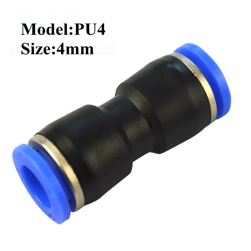 10 шт./лот, PU-6, пневматический фитинг, пластиковая труба, фитинг pu6 pu8 PU4 PU10 PU12, Быстроразъемное Соединение - Цвет: diameter 4mm
