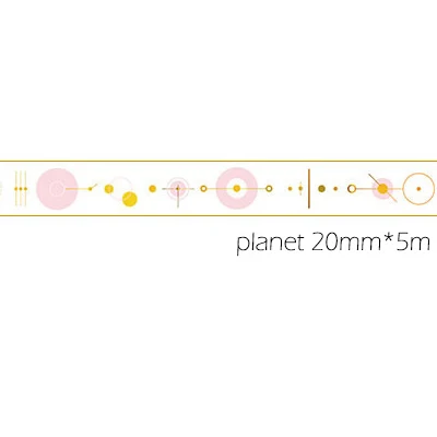 planet 20mmX5m 10-30 мм* 5 м Kawaii милые золотые соты васи ленты DIY Скрапбукинг Маскировочные ленты школьные принадлежности список дневник пуля журнал sl1223 - Цвет: planet 20mmX5m