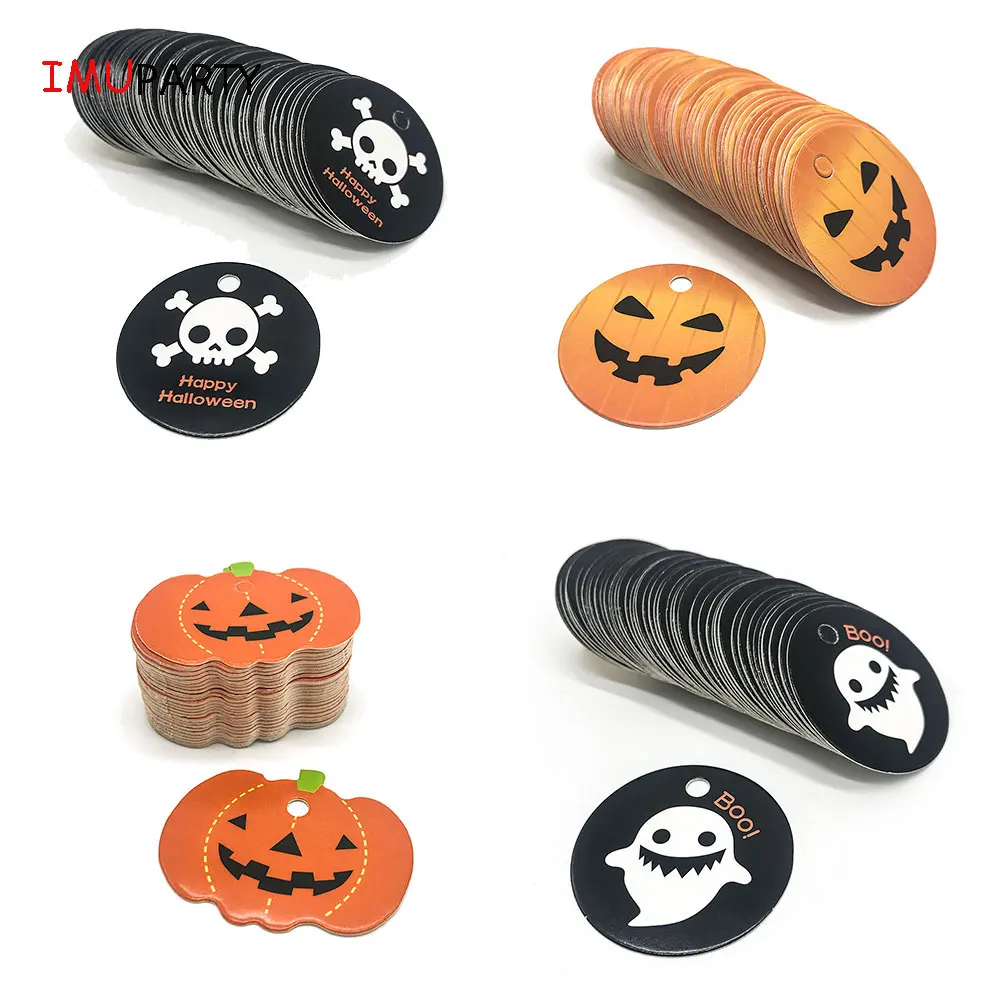 50 шт. бирка Хэллоуин мешок Конфет Украшение тыквы череп подарочные сувениры