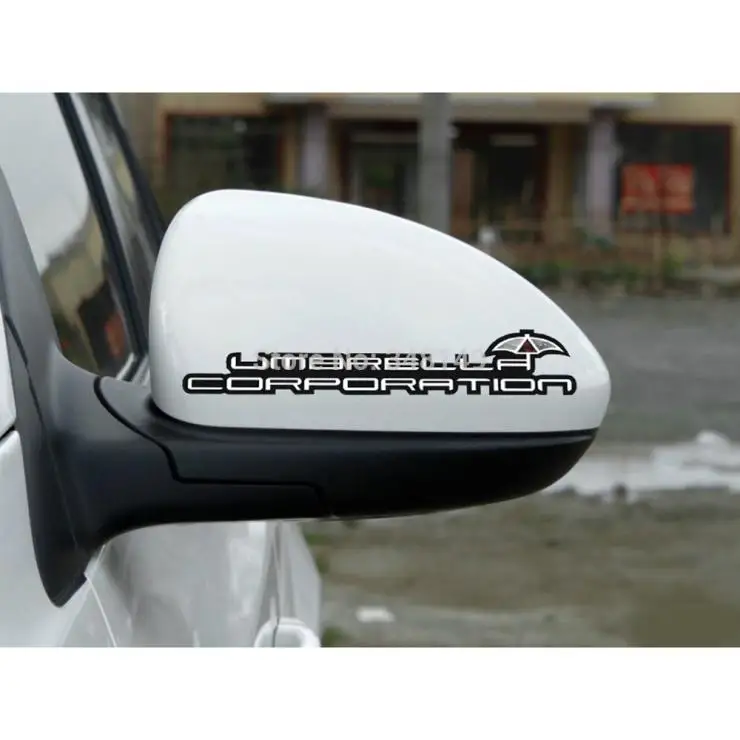 Наклейка (стикер) на зеркала заднего вида с надписью &quotUmbrella&quot для автомобилей
