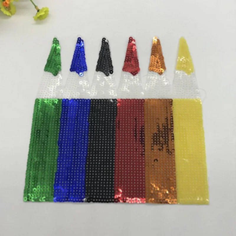 Color crayon sequins patch fashion embroidered fabric garment accessories applique for T-shirt sweater decoration sewing craft | Дом и сад