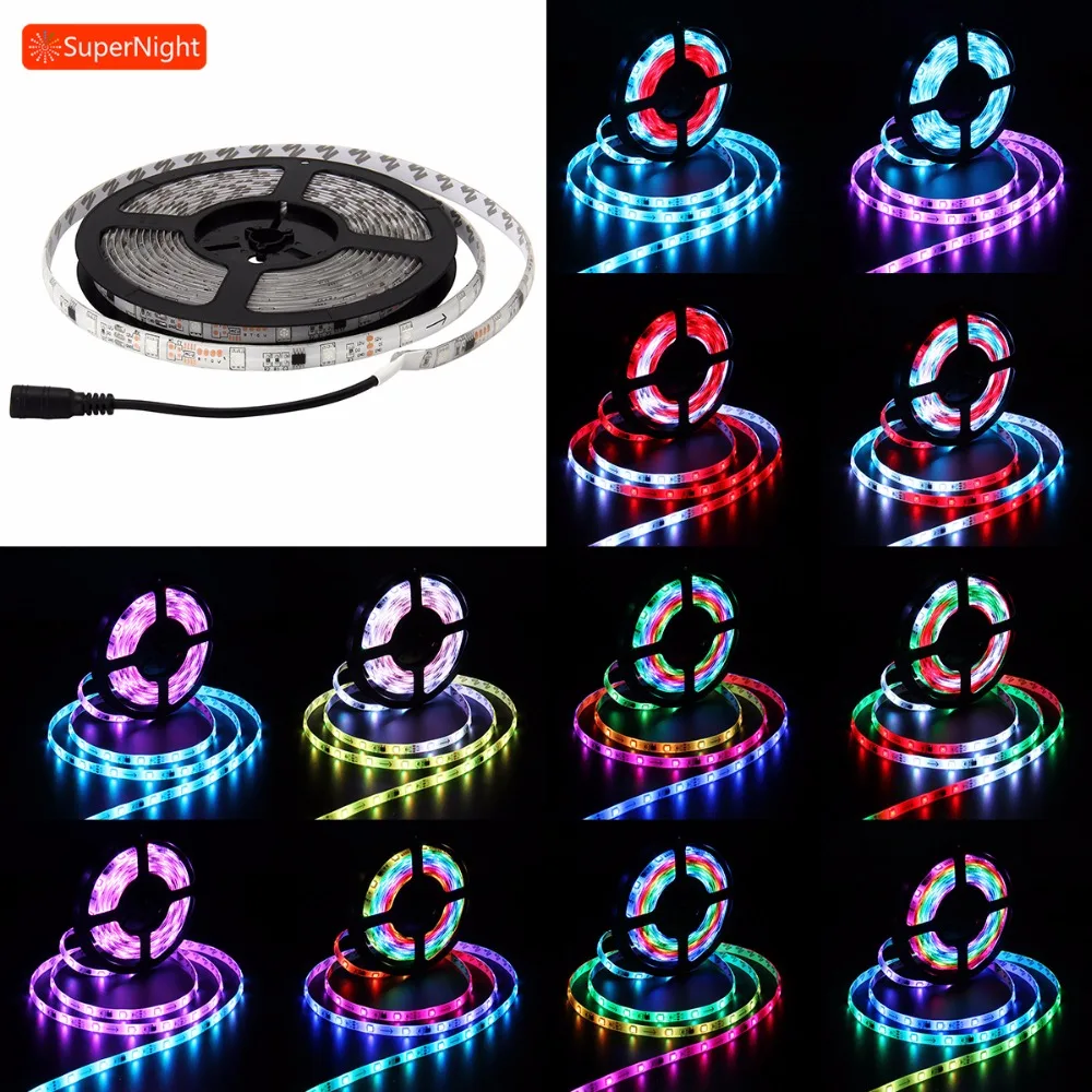 SuperNight 5050 SMD авто RGB Светодиодные ленты 5 м 30 светодио дный s/M DC 12 V Водонепроницаемый