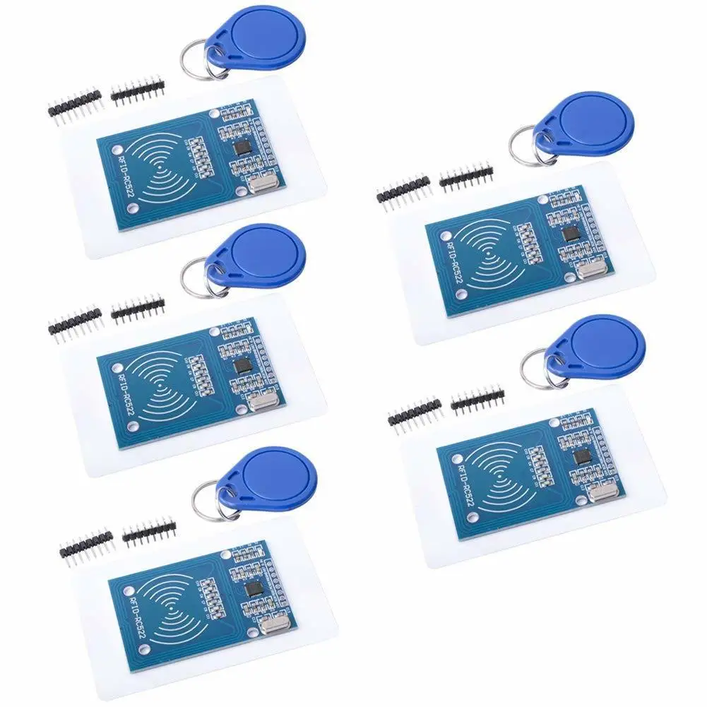5 шт. Rc522 Rfid Rf модуль датчика платы ИС + S50 белая карта брелок для Arduino Raspberry Pi |