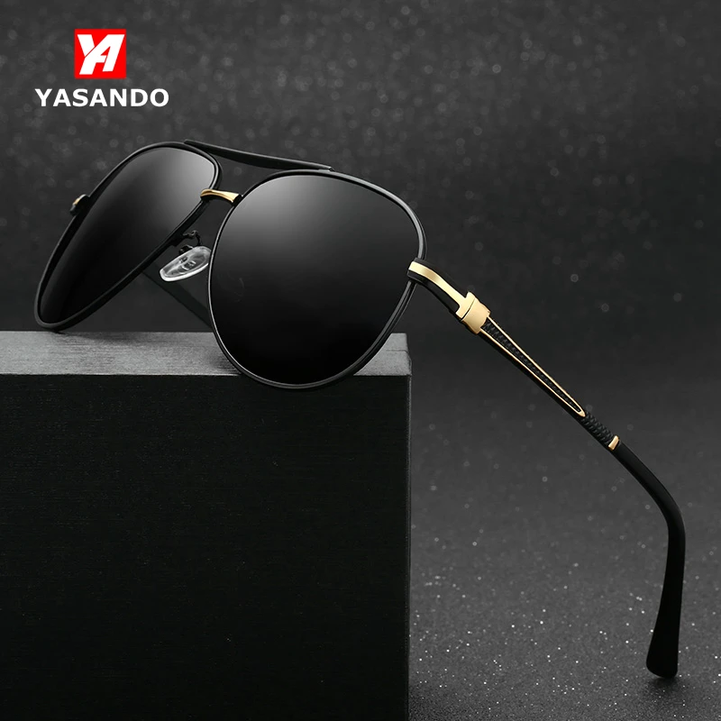 Солнцезащитные очки авиаторы YASANDO мужские классические Поляризационные