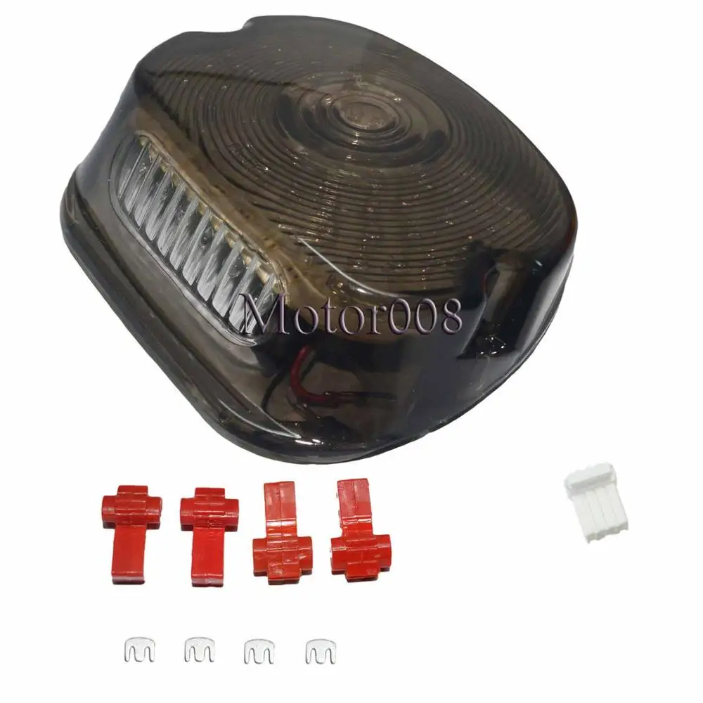 Smoke Красный прозрачный дымчатый светодиодный светильник для Harley Davidson Softail Sportster Road King Electra Glide Fat Boy Dyna Low Rider FXDL - Цвет: Smoke