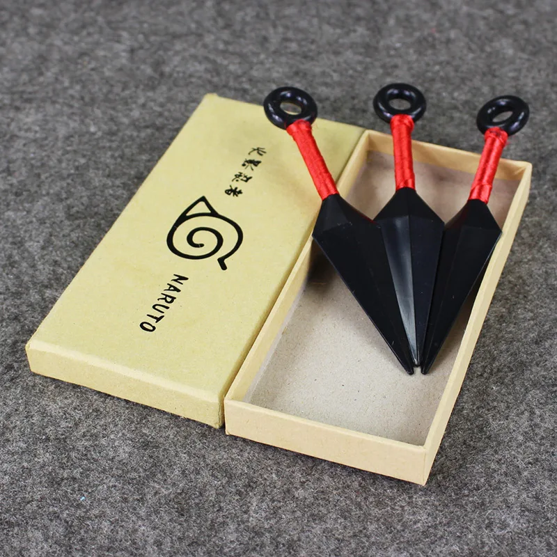 Deilara-Colgante de Shuriken Kunai, 4 estilos, 2 tama&ntilde;os, juguetes de PVC nuevos en caja, 13cm, 26cm-4