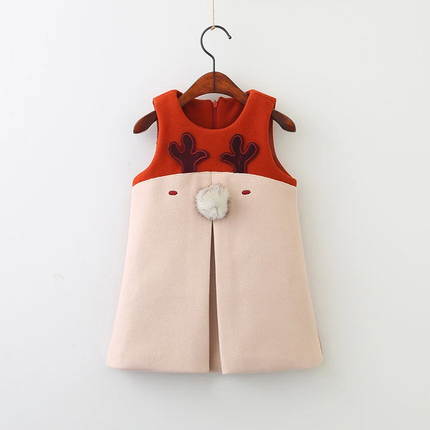 Платье для девочек 2016 Детская трапециевидной формы без рукавов рождественское