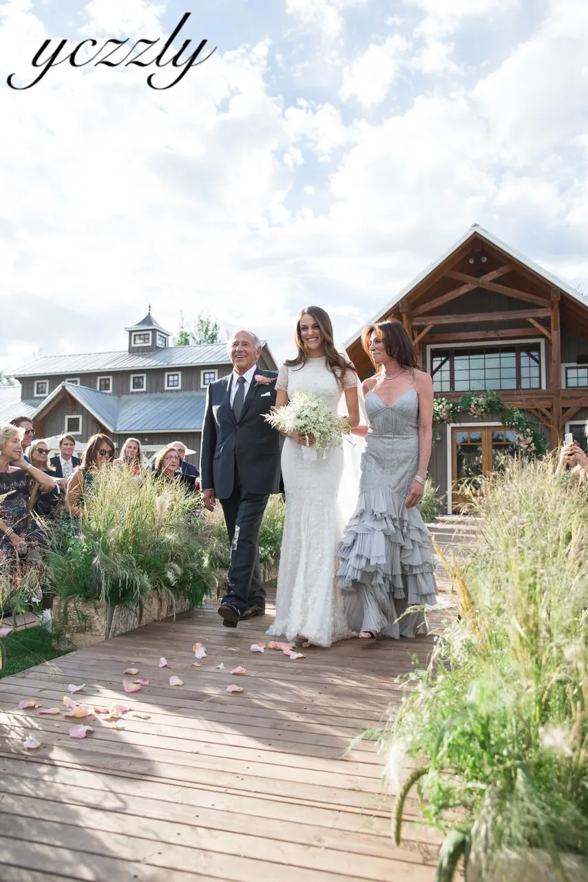 Винтаж с высоким воротом Рубашка короткими рукавами мусульманское свадебное